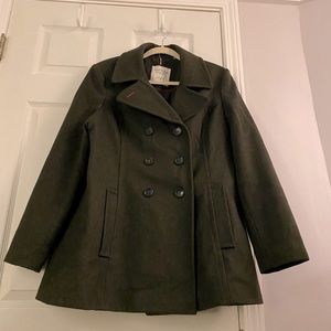 Tommy Hilfiger wool pea coat, size XL, NWOT, Loden green